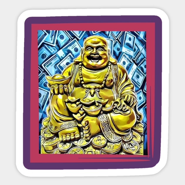Laughing Buddha Sticker by Arie